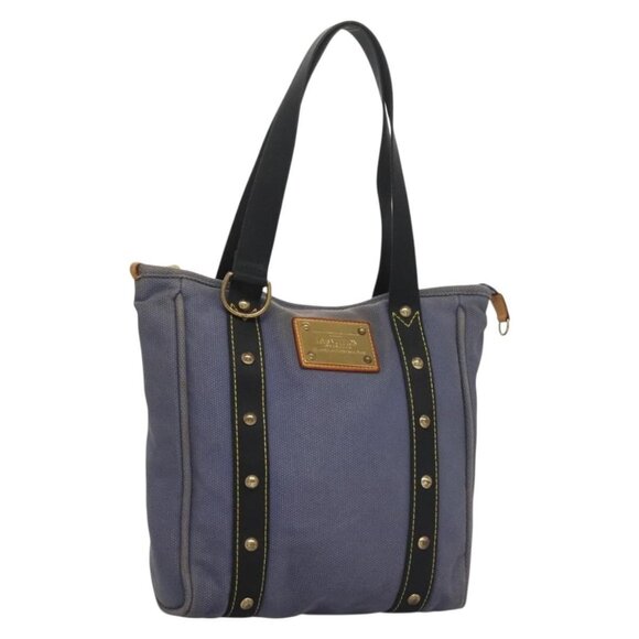 LOUIS VUITTON Antigua Cabas MM Tote Bag Blue M40087 LV Auth bs28097 - Picture 1 of 16